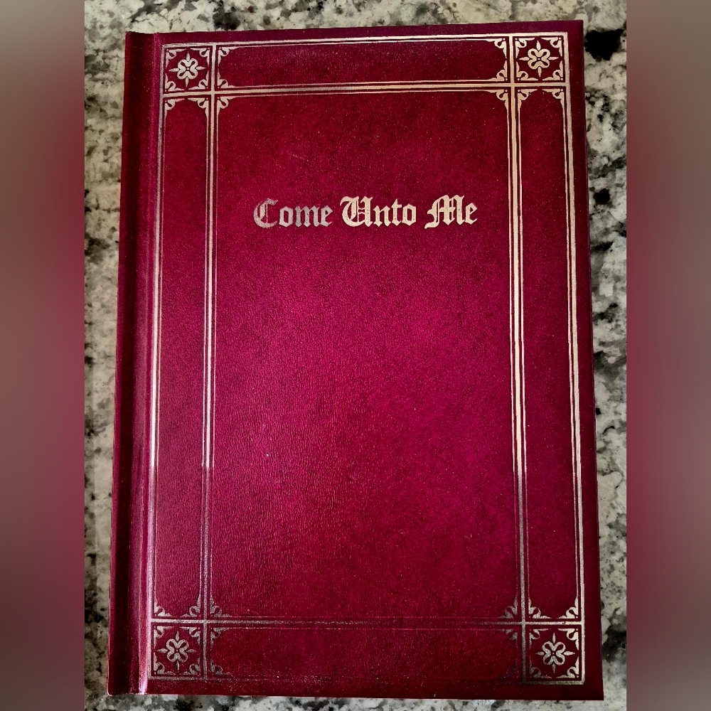 Red Religious Book with Gold Lettering